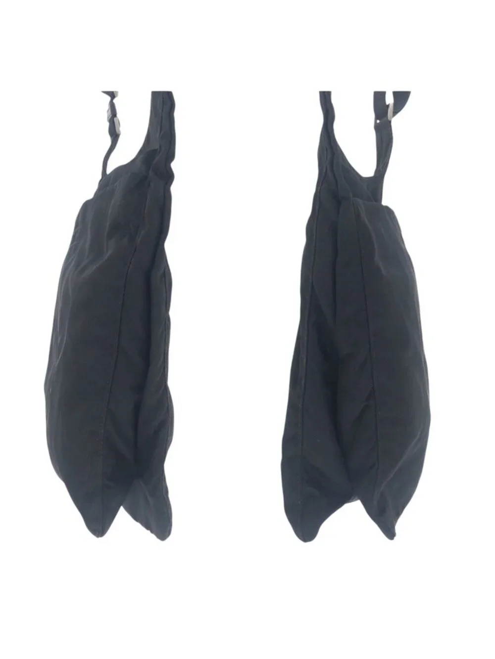 Prada Tessuto Black Silver Nylon Shoulder Bag